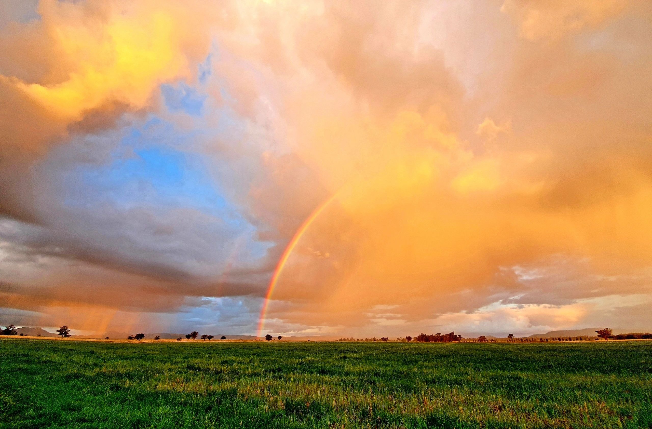 Rainbow over the True Western property